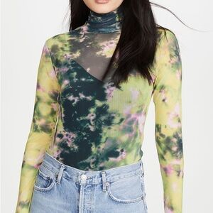 AFRM Zadie Top in Limelight Tie Dye